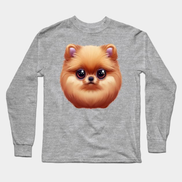 Woofin' Wonderful Pomeranian Long Sleeve T-Shirt by Art By Mojo